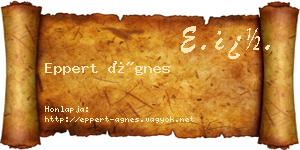 Eppert Ágnes névjegykártya